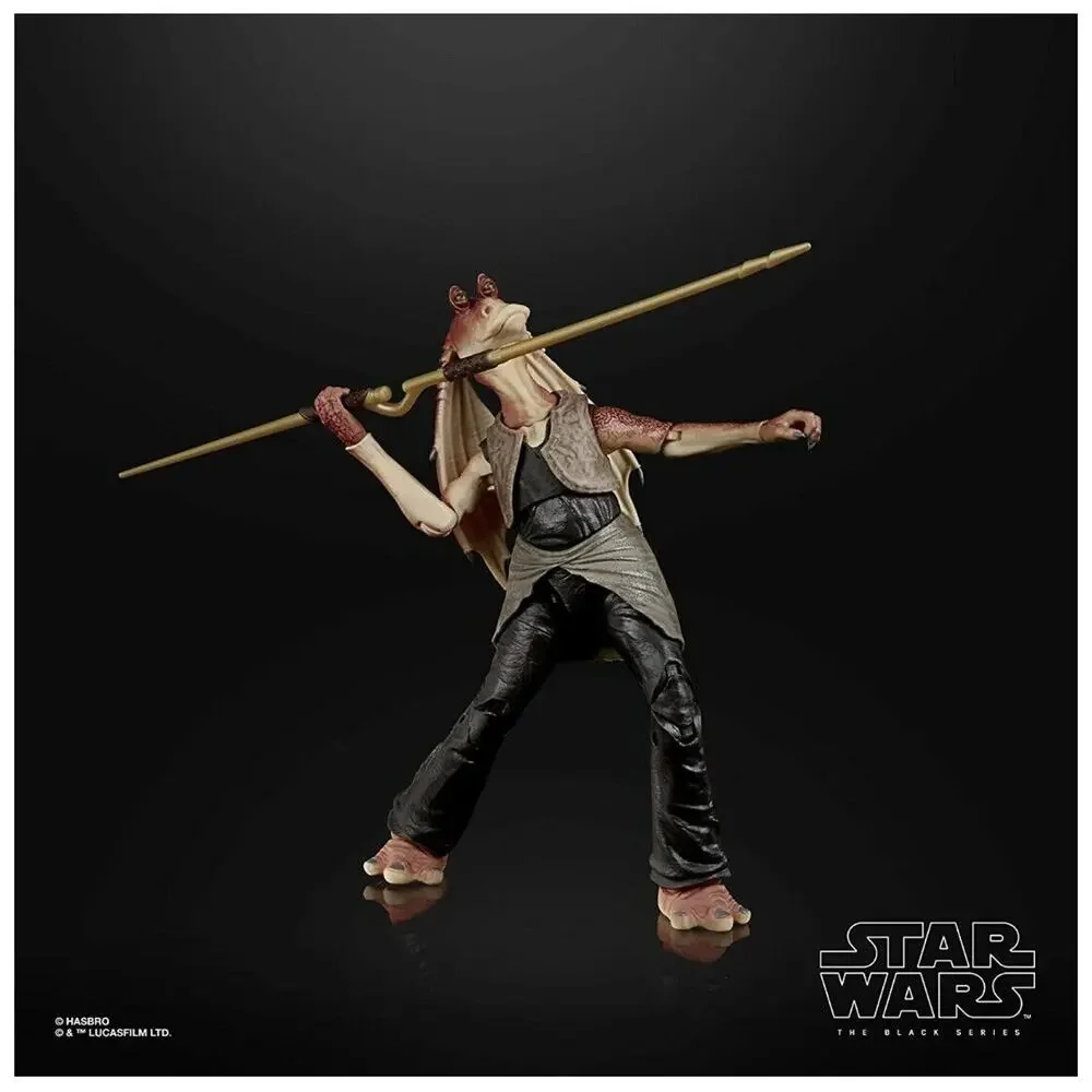 STAR WARS BLACK SERIES JAR JAR BINKS 2021 DELUXE #01 THE PHANTOM MENACE IN HAND